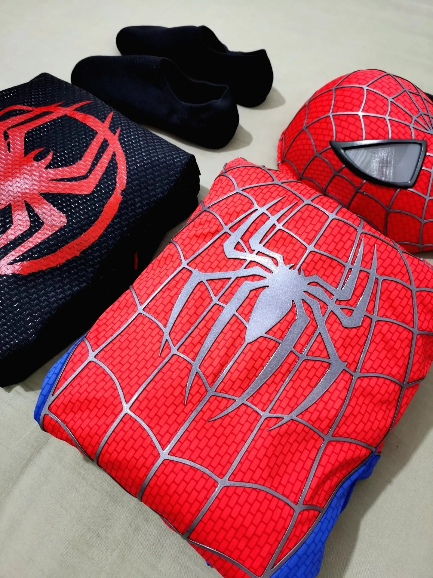 Classic Tobey Spider-Man Costume 1:1 Wearable 3D Toby Spider-Man Jumpsuit with Mask Webs Handmade Cosplay Suit for Coser Gift