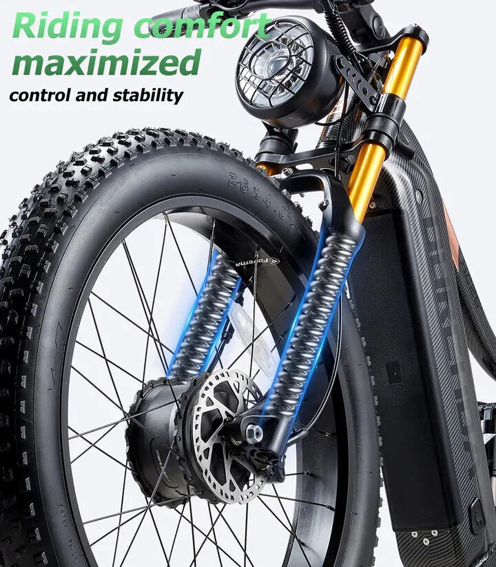 26" Electric Bike 2000W E-Bike For Adults Dual Motor Bicycle  60AH Fat Tyre~