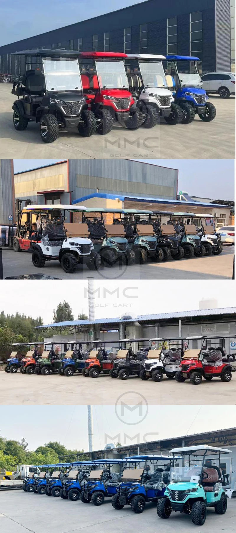 4WD Brand New Utility Vehicle Hunting UTV 4 Seater Golf Car Buggy 10KW 72V Lithium Battery Club Car Off Road Electric Golf Cart