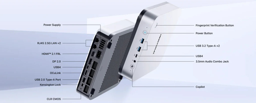 MINISFORUM AI X1 Pro-470 Mini PC with AMD Ryzen AI 9 HX470, 12C/24T, USB4, OCulink, Triple M.2 PCIe4 SSD, WiFi 7, 2.5G LAN