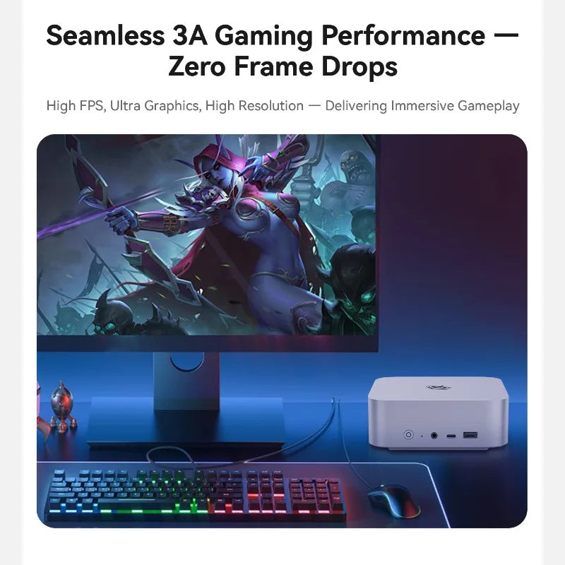 Beelink SER9 Pro AMD Ryzen AI 9 HX 370 / R7 H255 Powerful AI PC LPDDR5X 8000MHz Mini Gaming PC NVMe SSD Desktop Gamer Computer
