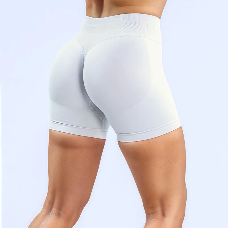 HISTELLO Impact Gym Shorts Women Sports Shorts Scrunch Butt Fitness Biker Short Workout Yoga Leggings Running Seamless Leggings