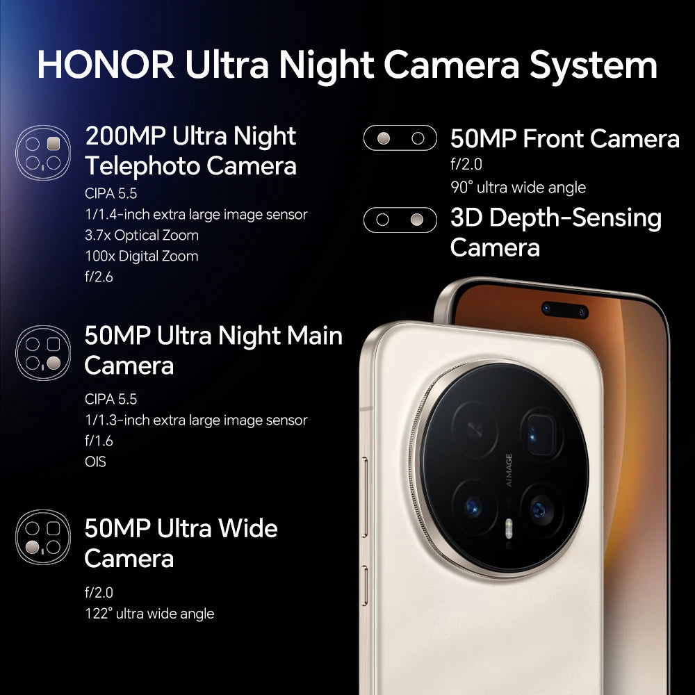 Global Version HONOR Magic8 Pro Snapdragon 8 Elite Gen 5 6.71'' 120Hz OLED Display 7100mAh 100W SuperCharge Magic 8 Pro Phones