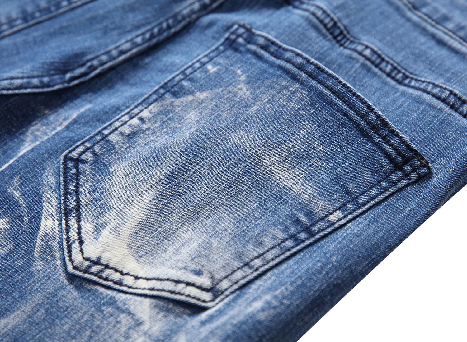 2026 Men's Blue 3D Printing Jeans, Black Wolf Pattern Printed Punk Straight Cotton Casual Print Denim Pants Asian Size 28-42