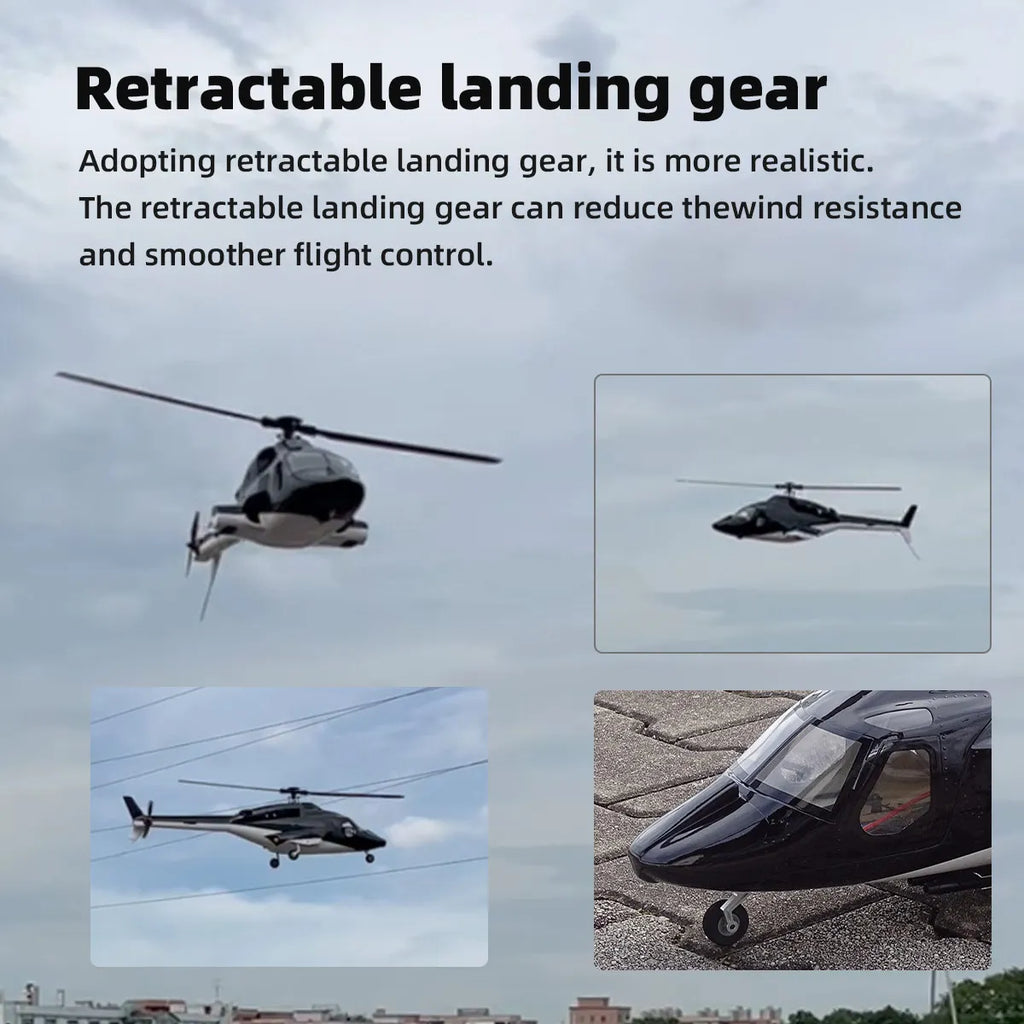 Roban 470 Size Airwolf RC Helicopter GPS Mode X2 Flight Control System LED Lighting System RTF Version