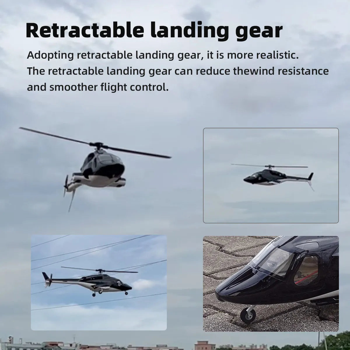 Roban 470 Size Airwolf RC Helicopter GPS Mode X2 Flight Control System LED Lighting System RTF Version