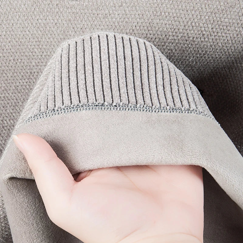 Luxury brand men's round neck knitted sweater fashion cartoon embroidery comfort warm plush autumn winter casual golf pullover