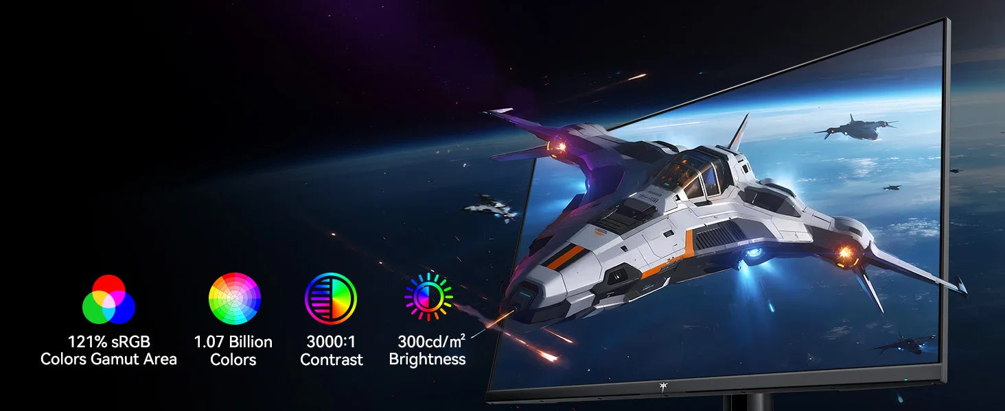 32 Inch 4K Gaming Monitor, 165Hz UHD (3840x2160P) Fast IPS Screen, 1ms (MPRT), Adaptive Sync, 3000:1 Contras