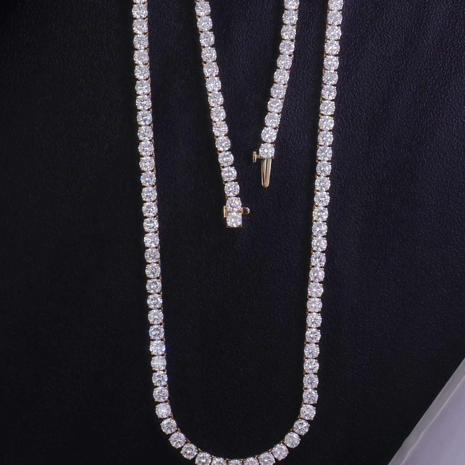 Provence Tennis Necklace 16In Yellow Gold 4.0mm DEF/VS Lab Diamonds for Women Men party Fine Jewelry hip hop Necklace Custom