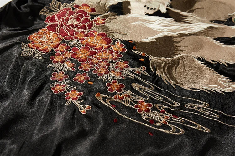A007 Baseball Jackets For Man Nine-Tailed Fox Heavy Embroidery Autumn Quality Comfortable Fit Trendy Loose Chamarras Para Hombre