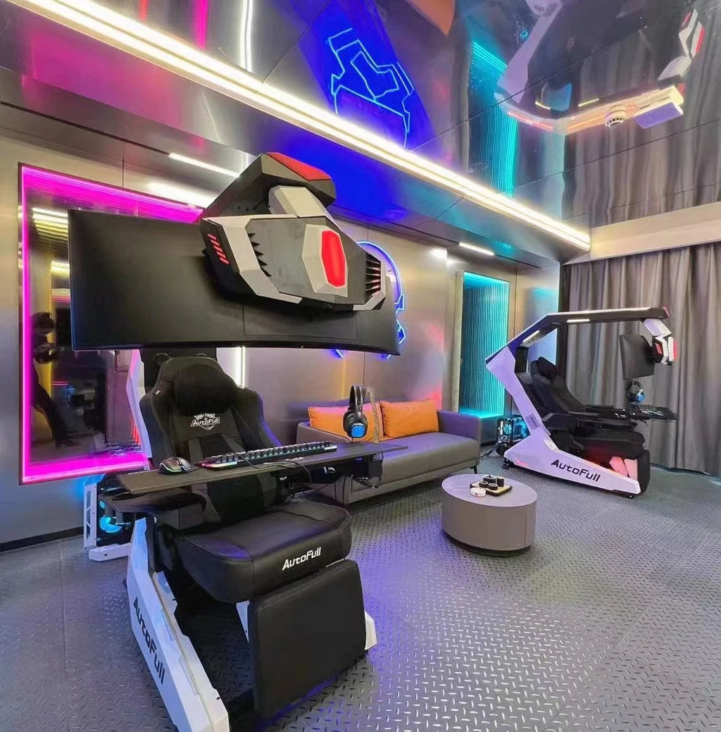 Imperator R1 Pro Recline zero Gravity Gaming Cockpit Massage Speaker Monitor Adjustable RGB Chair Workstation Computer Cockpit