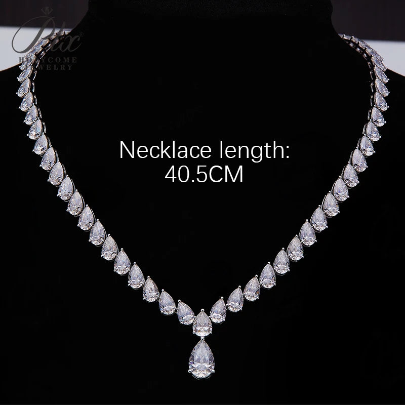 Hip-Hop Tennis Necklace Moissanite Solid 925 Sterling Silver  With GRA D Color for Woman Men Party Anniversary Wedding Jewelry