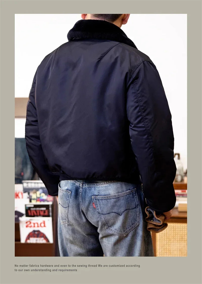 Flight Red Tornado B-15C Jacket Heavy Duty Wool Insulated Coat Winter Men Windbreaker With Fur Collar 2026ss design