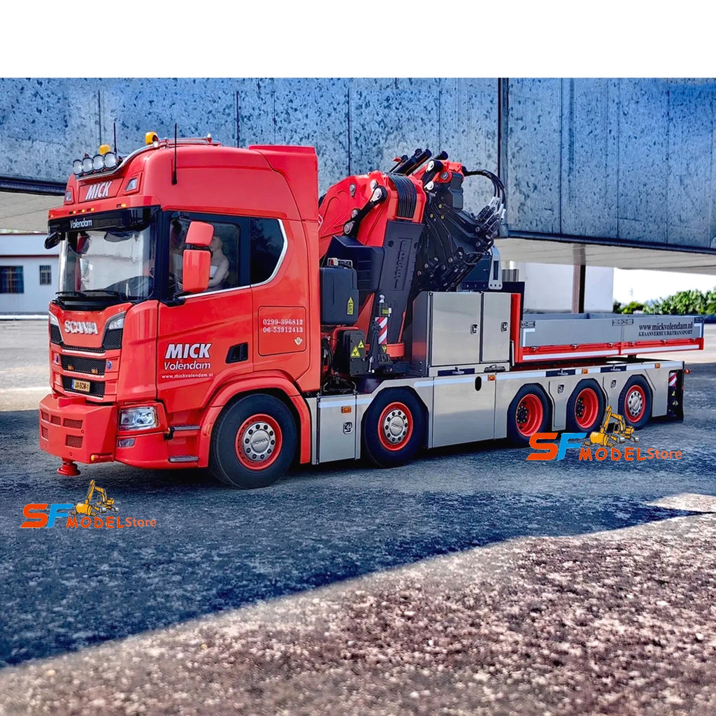 F1650 Crane 10x10 R650 RC Truck 1/14 Hydraulic Crane Truck Metal Model High-end Custom Engineering Machinery RC Car Model Toy