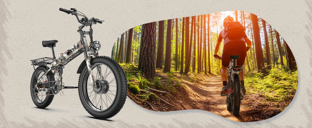 Electric Bike 2000W 52V 25AH AWD Dual Motor Folding E-bike 24" Fat Tire US