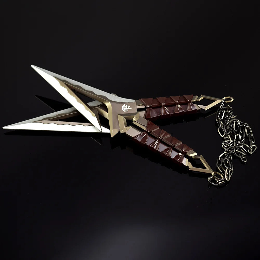 8.6inch Metal Katana Kunai Syuriken Ninja Star Knife Anime Valorant Cosplay Sword Real Size Japanese Katana Samurai Sabre Toy