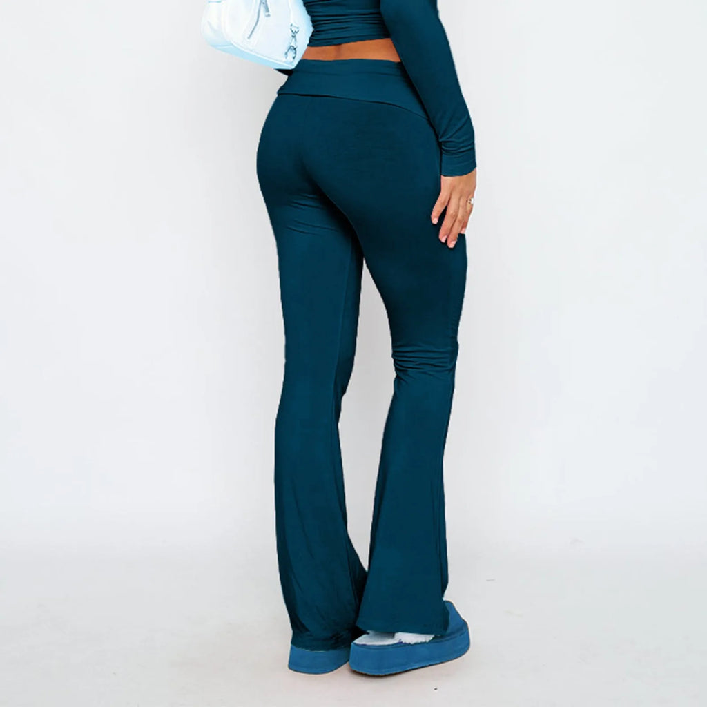 Women Flare Leggings High Waist Wide Leg Yoga Pants Seamless Fitness Workout Tights Gym Sports Trousers Casual Slimming Clothing