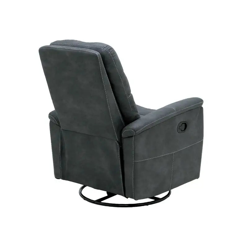 Gray Swivel Glider Recliner Chair for Comfort and Style, Ideal for Living Room or Nursery, Adjustable Relaxation with Modern