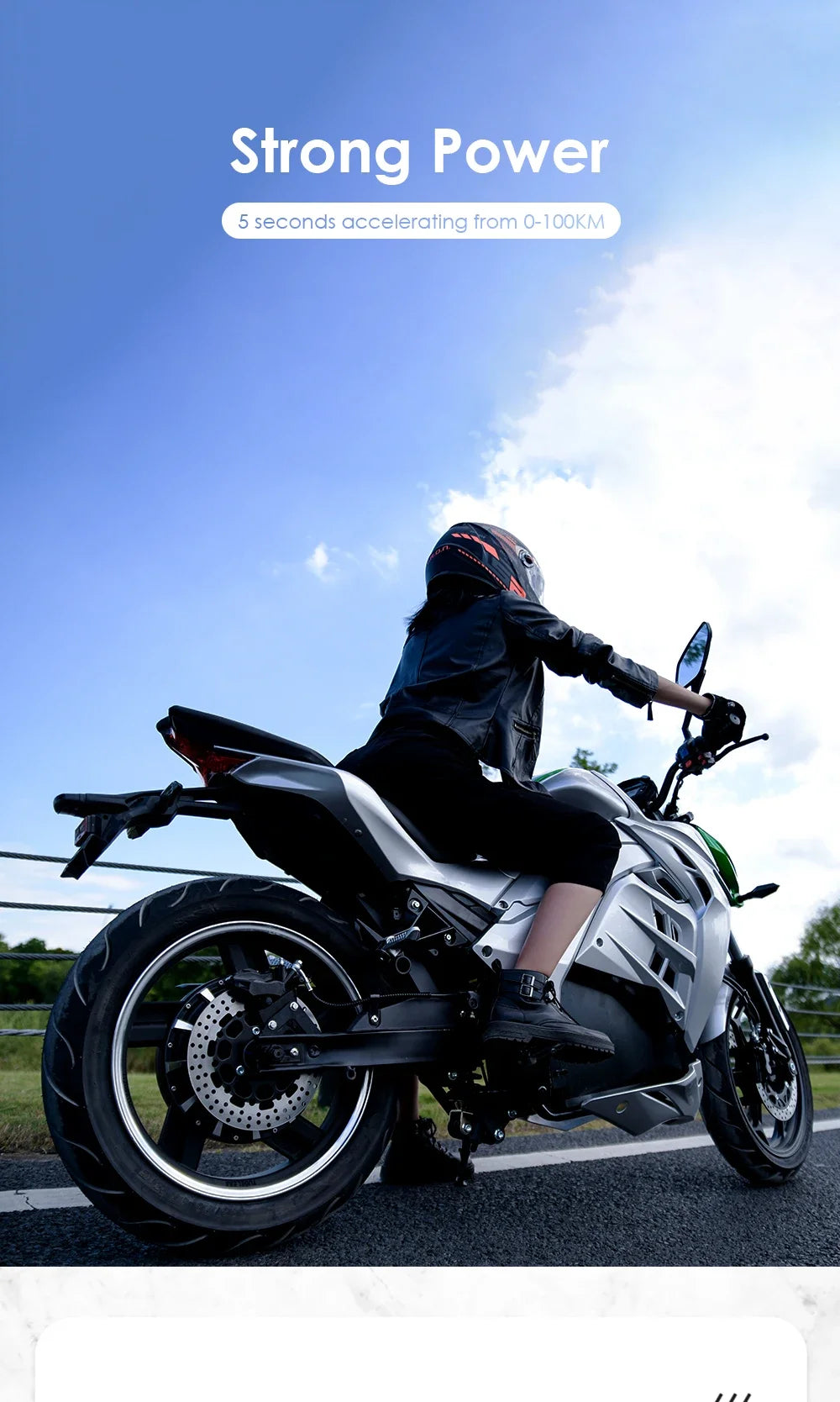 Factory Hot Selling HEZZO M7 72V 5000W 8000w Electric Racing Motorcycle 50Ah 130Km/H GPS Tracker Moped E  with EEC COC  Chopper