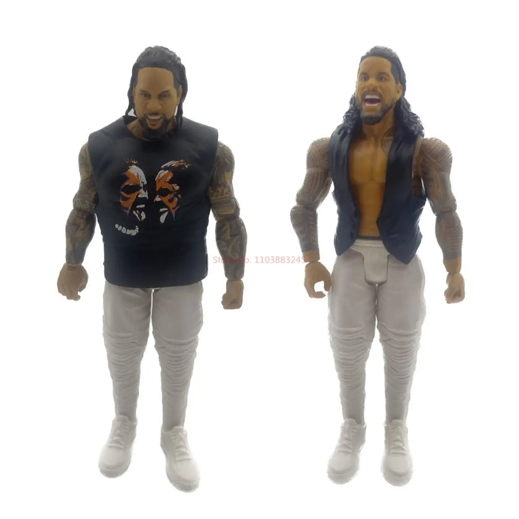 2024 New Hot WWE Figure 16cm Pvc Statue Jimmy Jey Uso The Usso Brothers Fighting Challenge Arena Worlds Wrestling Gladiator Toys
