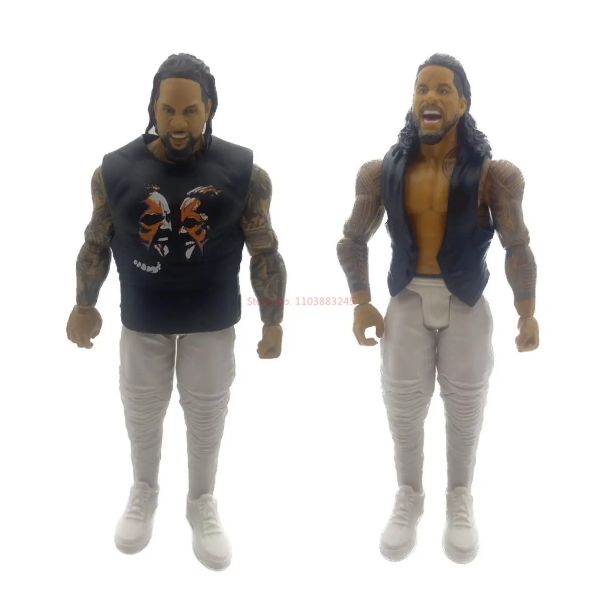 2024 New Hot WWE Figure 16cm Pvc Statue Jimmy Jey Uso The Usso Brothers Fighting Challenge Arena Worlds Wrestling Gladiator Toys