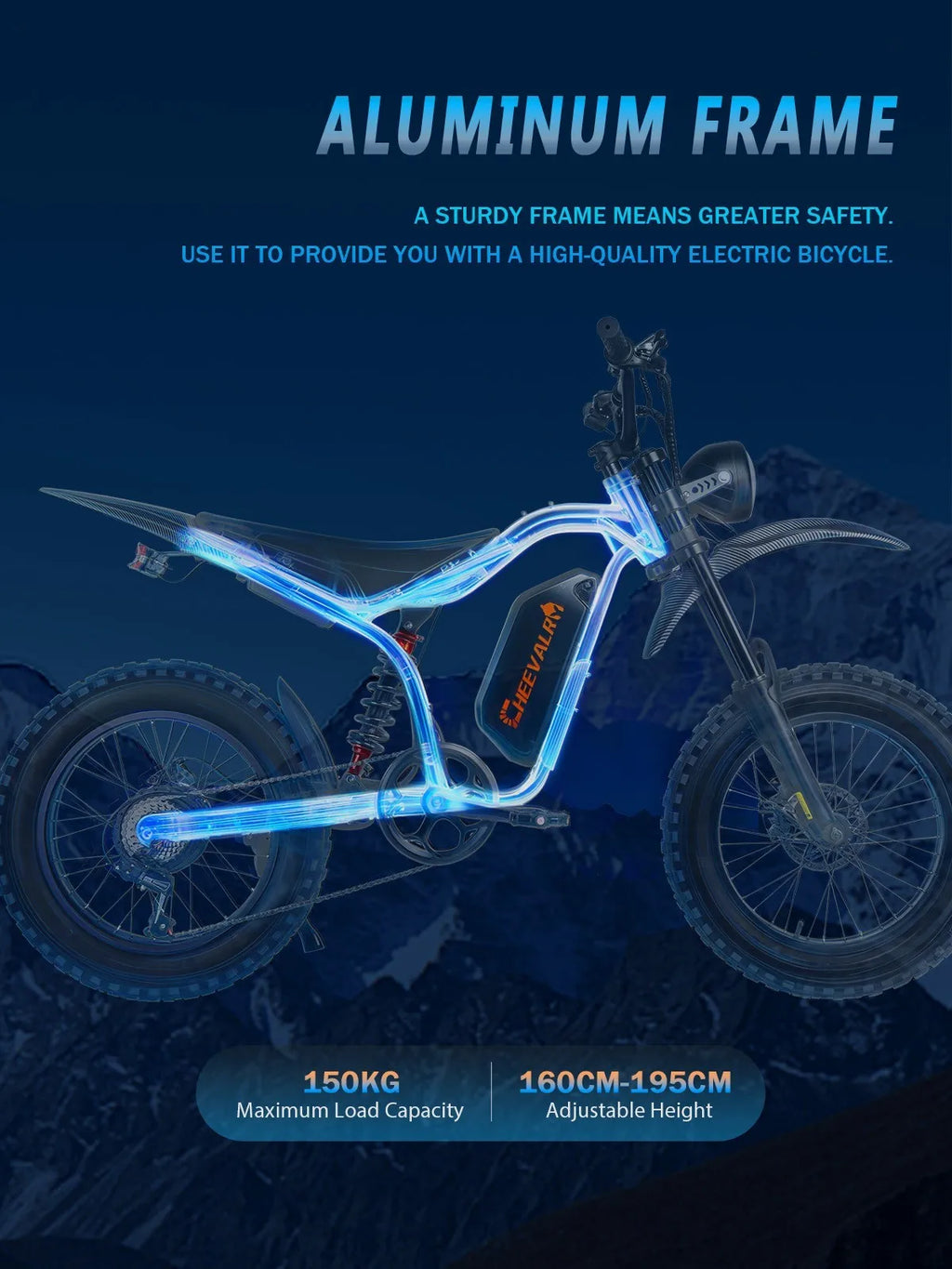 20" Electric Mountain Bike 3000W 48V 20AH Fat Tire E-Bike 45MPH for Adults
