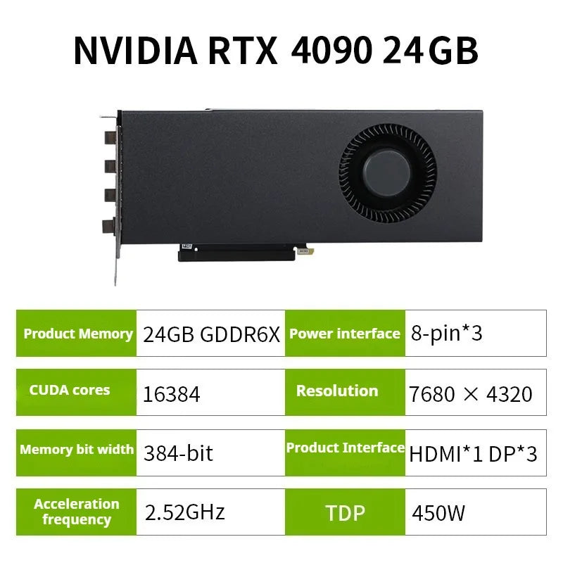 NVIDIA RTX4090 graphics card 24G public version S turbo 4080 16G deep learning AI rendering SUPER