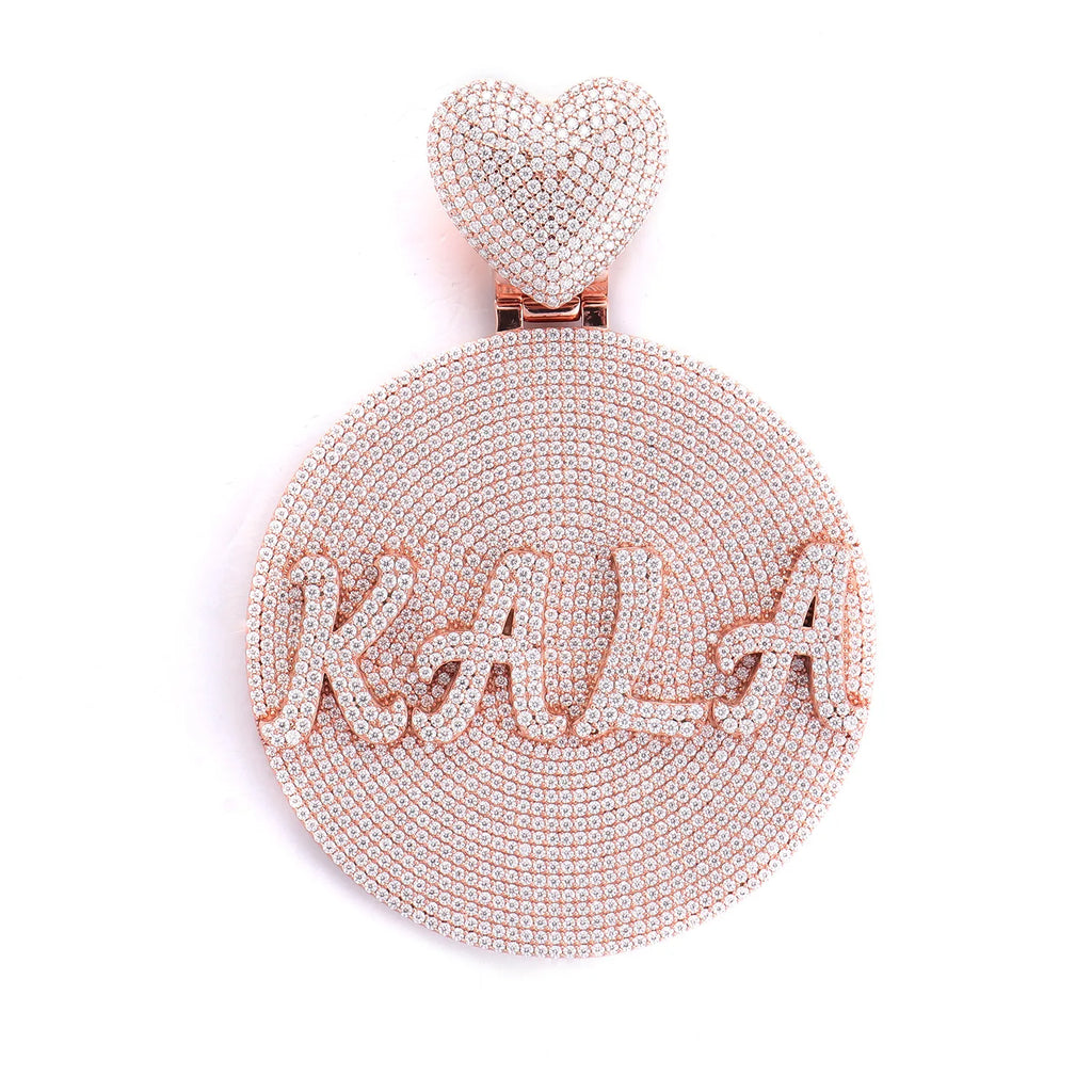 Provence Fashion Miami Rock Custom Pendant S925 Hip Hop Pendant for Men Moissanite Round Shape Pendants