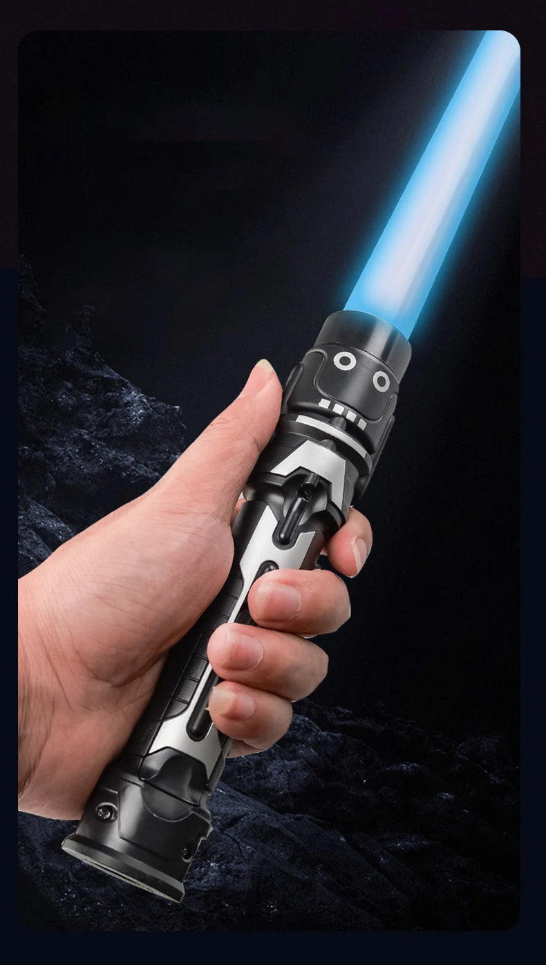 Colorful Glowing Sword Toys Laser Sword Lightsaber Red and Blue Double Saber Telescopic Music Cosplay Cool Flashing Children Toy