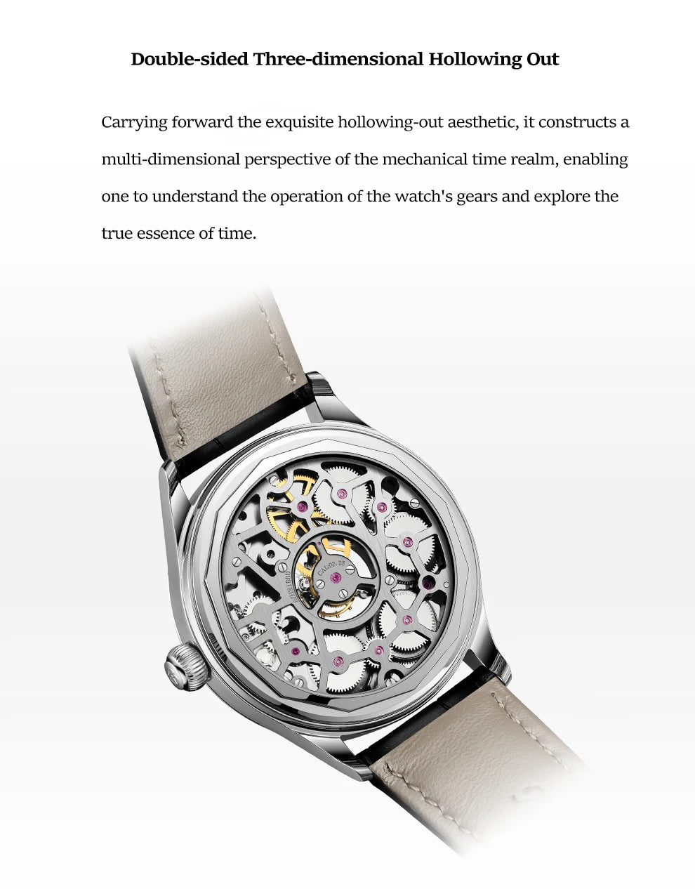 Haofa 1037 Center Tourbillon Mechanical Man Watch Skeleton Earth Dial Flying Tourbillon Movement Men Watches Vintage Fashion