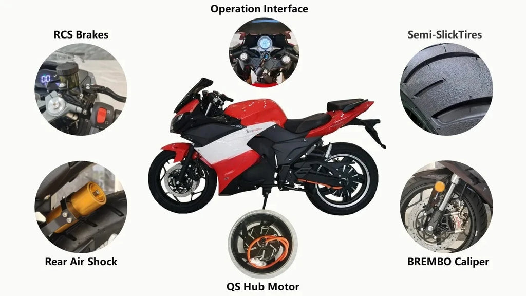 Strovan  Fast Speed 150kmh Electric Cruiser Road Motorcycle 72v60-120ah Lithium Sport Motorcycles