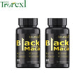 TOP STRENGTH Black Maca Ashwagandha Tablets for Men Potency| Natural Energy + Stamina Booster | 60 Caps