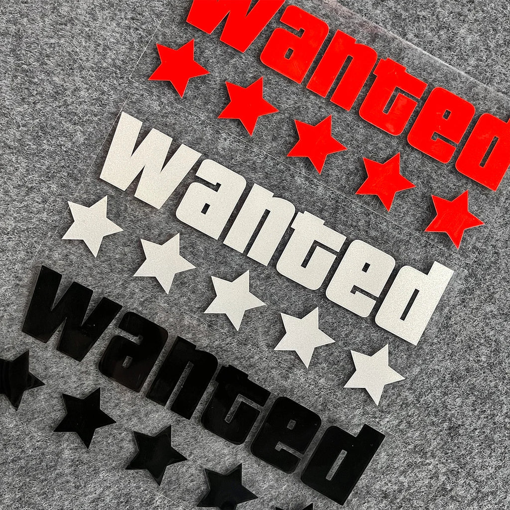 WANTED Motorcycle Sticker Vinyl Waterproof Decal Adaptable Motorcycle / Body / Helmet Motorcycle Decoration Accessories