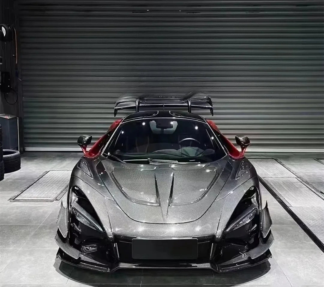 For McLaren 720S Carbon Fiber Body Kit 720S Upgraded Senna GTR-style Front Bumper Hood Spoiler Diffuser Carbon Fiber Body Kit