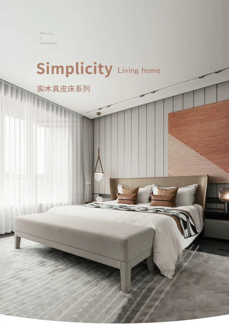 European Double Bed Frame Simple Wood Elegant Luxury Bedroom Bed Frame Queen Under Storage Mobili Per La Casa Home Furniture
