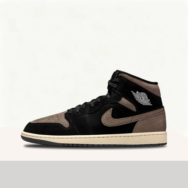 Nike Air Jordan 1 Retro Classic Comfortable Durable Lightweight Athletic Wear Basketball Shoes Men's Brown Black IB7110-002