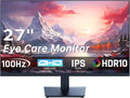 27 Inch QHD Computer Monitor, 2K 100Hz IPS Gaming Monitor, 1440P Frameless Eye Care PC Office Monitor with /DP, FreeSync & G