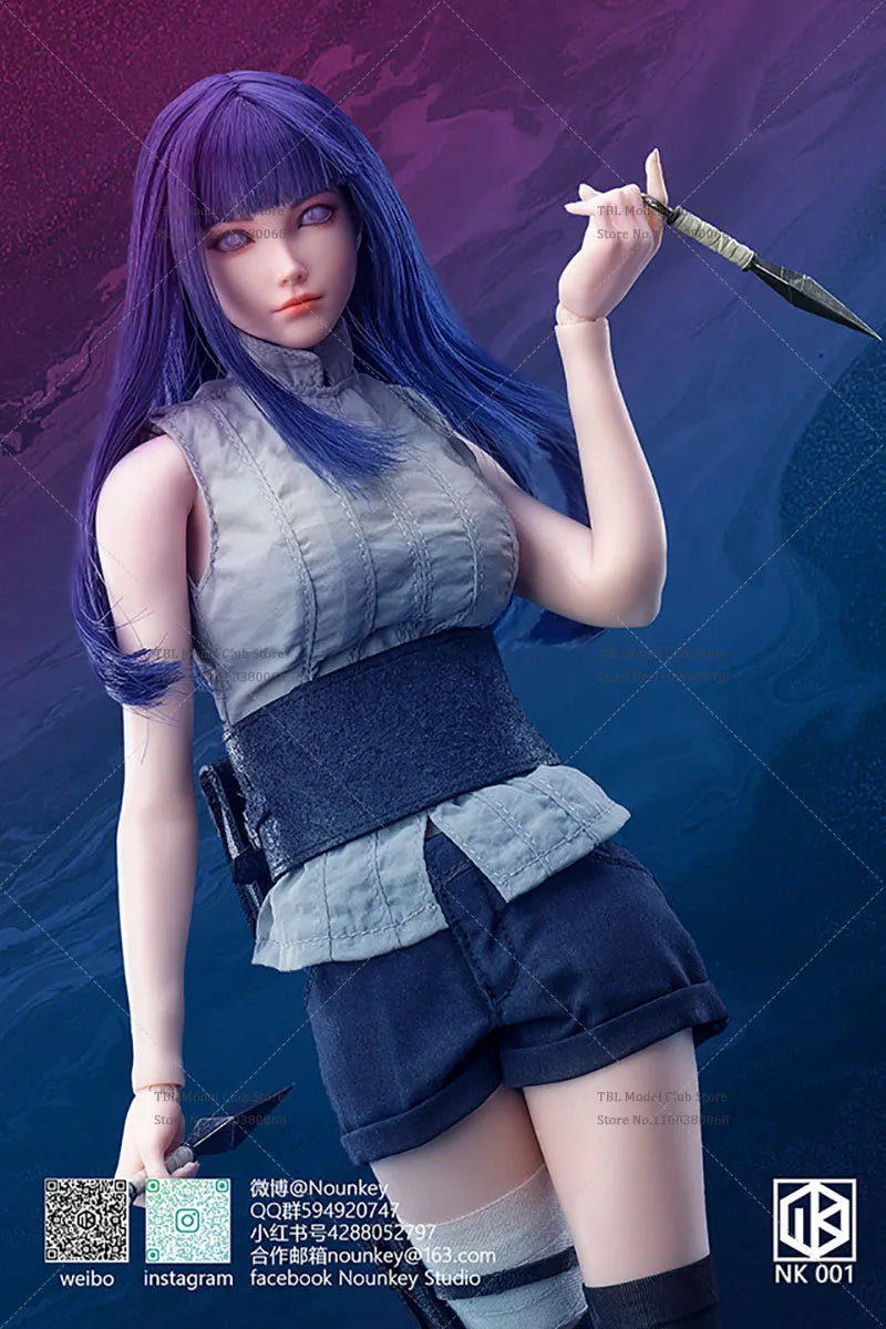 In Stock Nounkey Studio NK001 1/6 Scale Cosplay NARUTO Female Ninja Hyūga Hinata 12Inch Soldiers Action Figure Collection