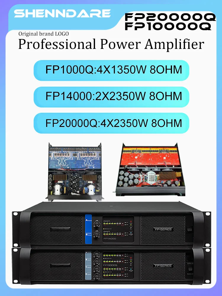Original brand LOGO FP10000Q Professional Digital Power Amplifier 1x1350W 8OHM High Power Subwoofer Amplifier Line Array Speaker