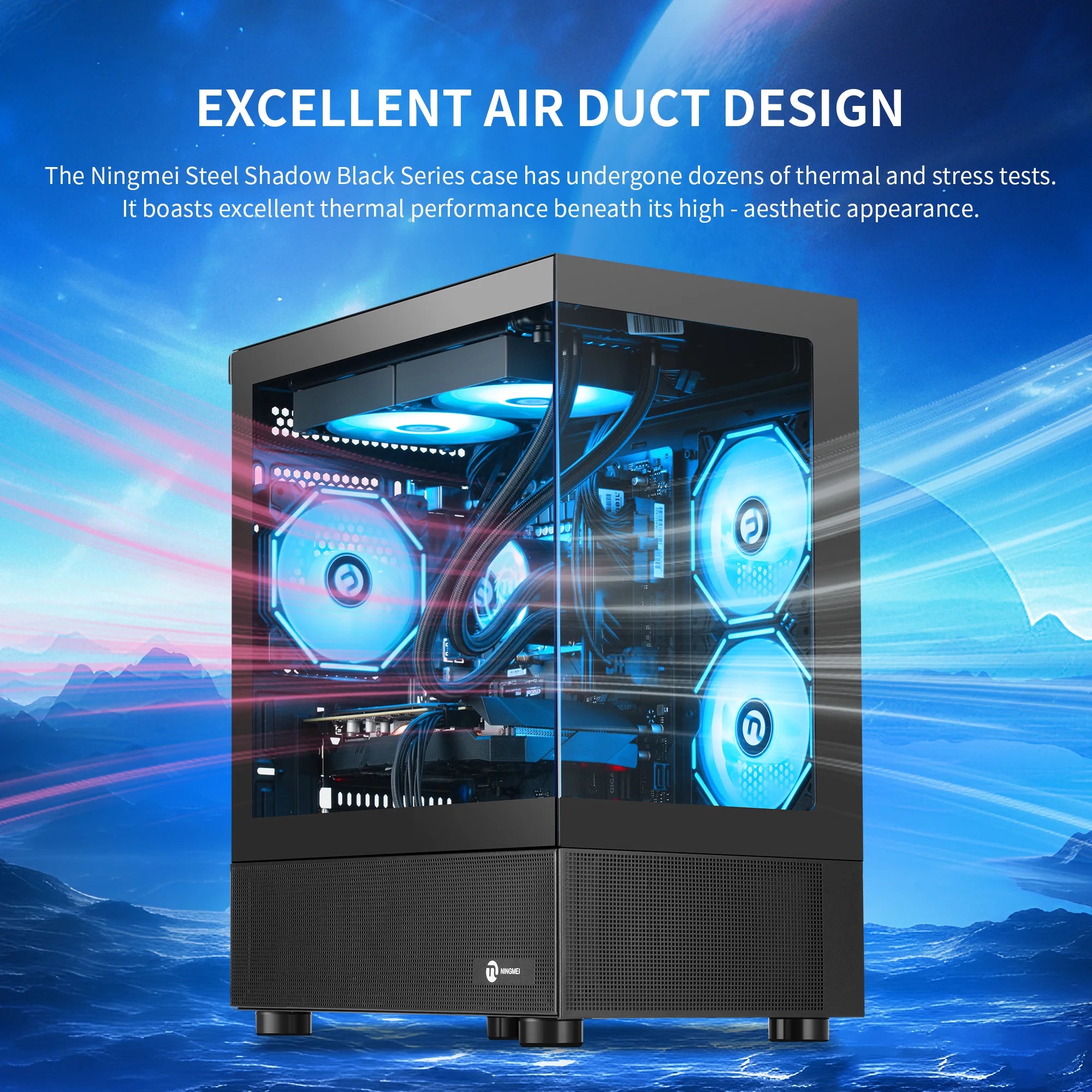 Ningmei Lumishore Gaming PC AMD Ryzen 7 5700X NVIDIA RTX 5060 32GB RAM 1TB SSD Wifi PC Gaming