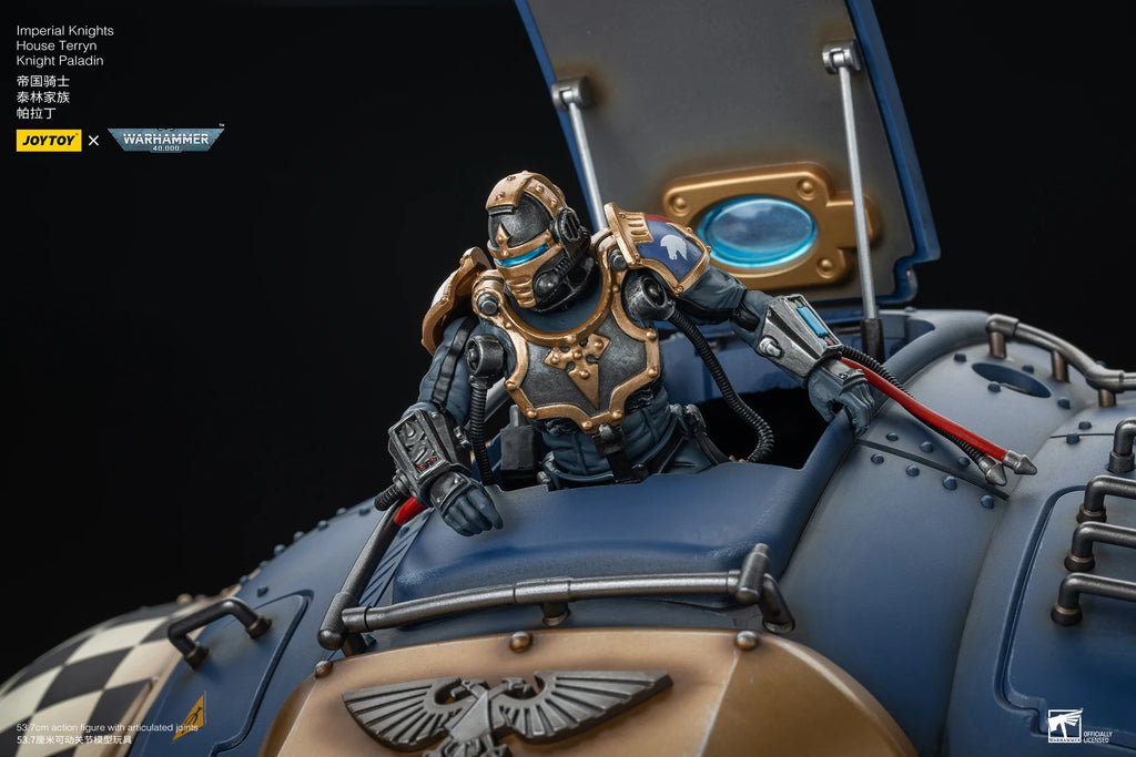 JOYTOY Warhammer 40K 1/18 Imperial Knights House Raven Knight Errant House Terryn Paladin Anime Figures Toys Mech Model