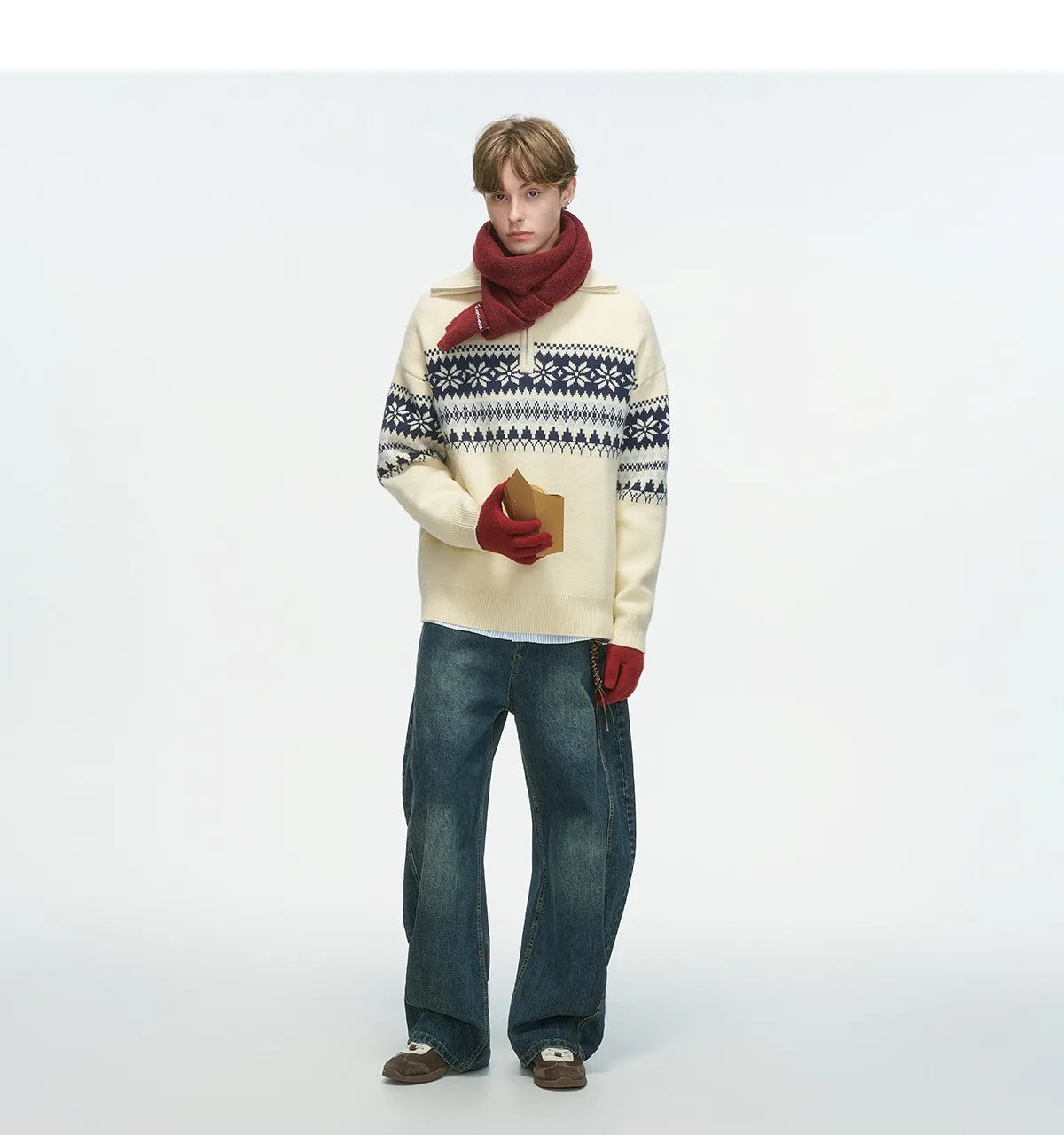 Fur Collar Pullovers Anime Mens Plaid Checkered Pattern Traditional Classic Autumn Winter Business Office School Preppy Style OL
