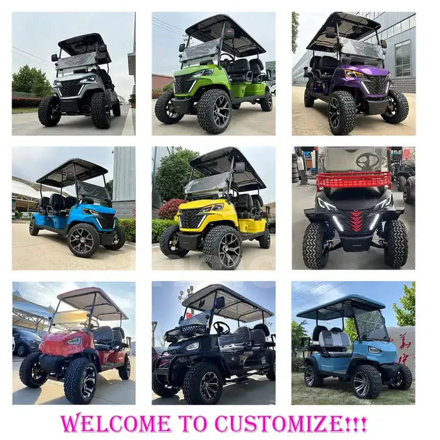 Top Sales Newest Adult 48V 60V 72V Electric Golf Buggy 4 Wheel 2/4/6/8 Seater Off Road Car Electric Golf Cart