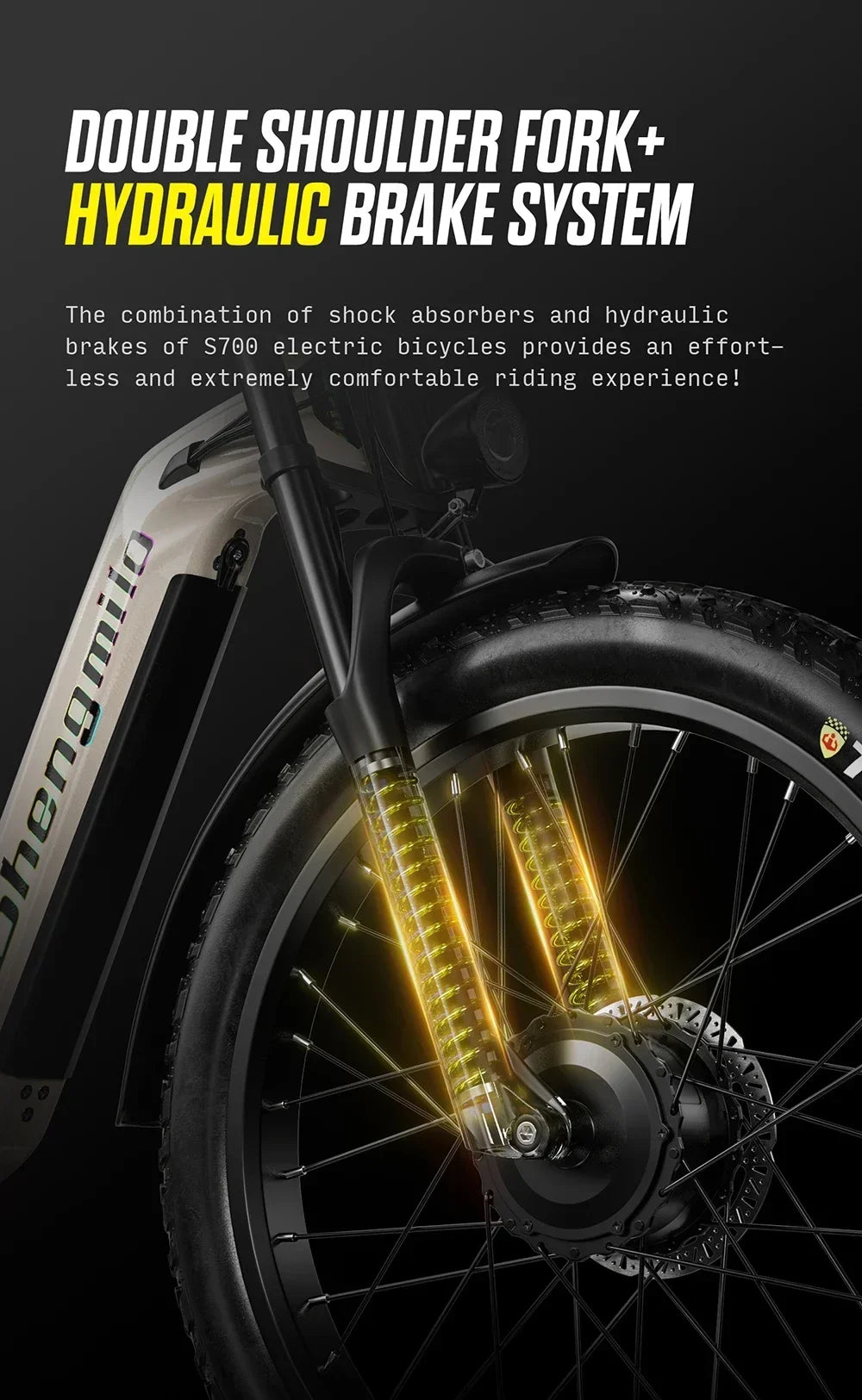 Shengmilo S700 E Bicycle 2000W motor 48V17.5AH Dual Lithium battery 26 inch tire E-bike 50KM/H off-road commuting Electric bike