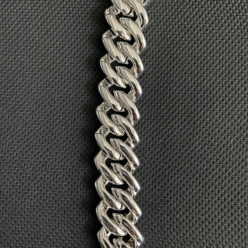 Custom 25MM S925 Sterling Silver Hip Hop Moissanite Cuban Link Chain Thick Miami VVS Cuban Necklace For Men