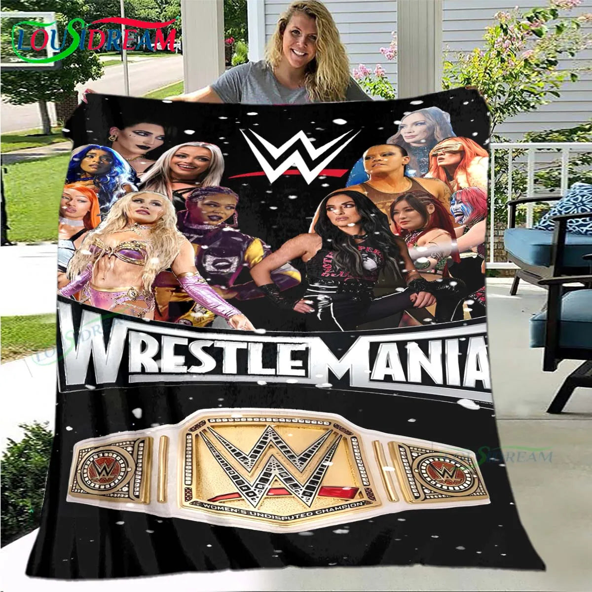 Fashion Wrestling Sport W-Wwe Print Blanket Flannel Thin Blanket Portable Home Travel Office Lunch Break Blanket Bath Towel Gift