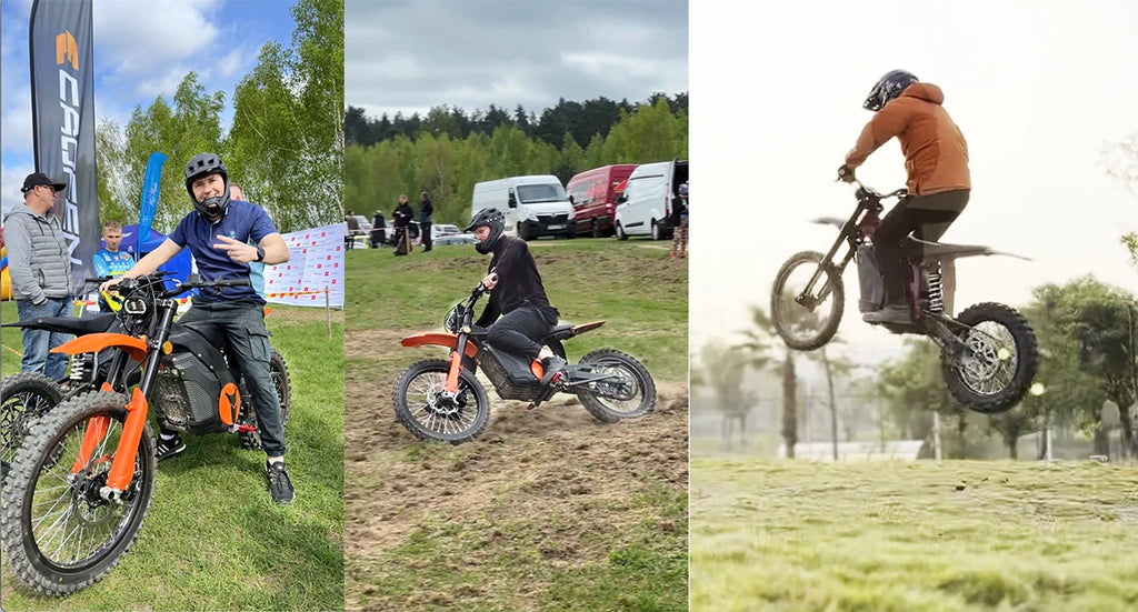 STLF Competition Dirt Bike CAOFEN F8 72V 30-60Ah 8000W 12000W 100KM/H Mid Drive Central Motor Off-road Electric Dirt Motorcycle