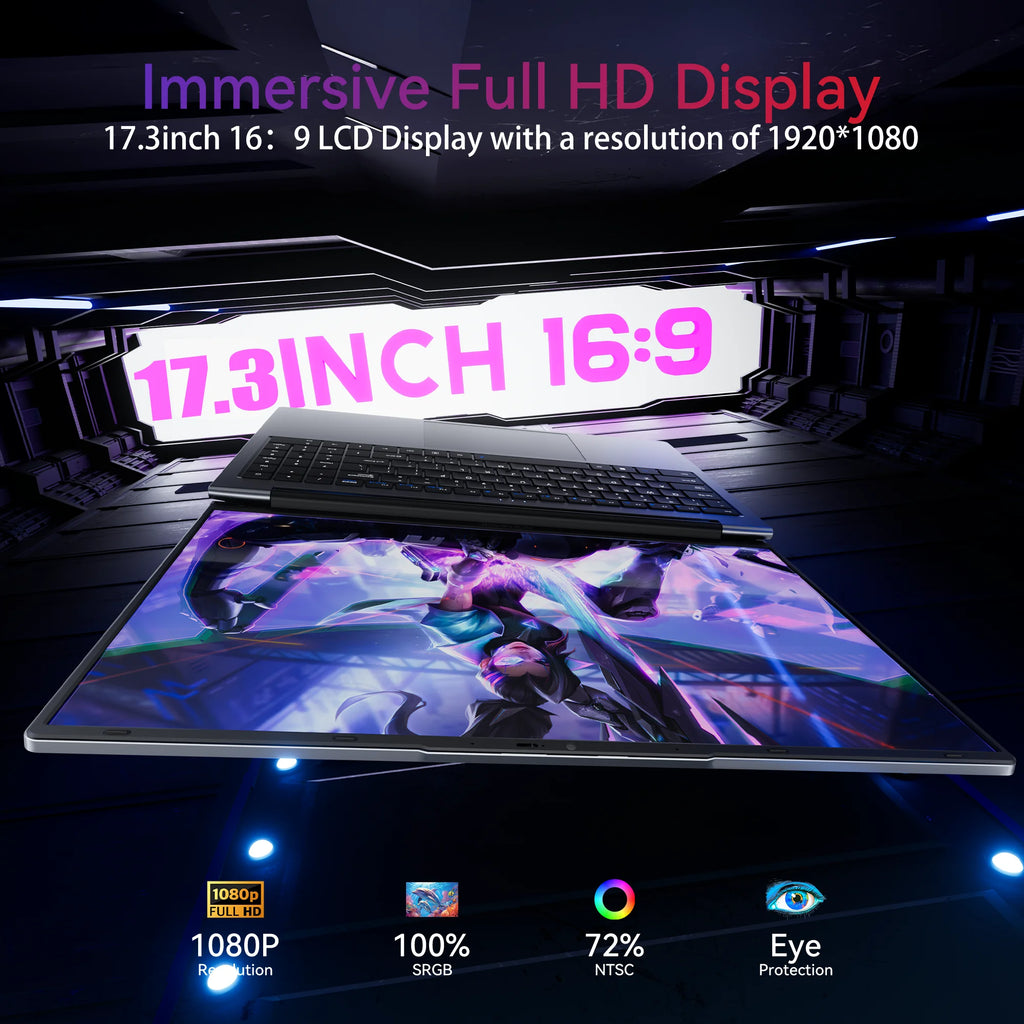 ACEMAGIC AX17Pro Laptop Computer AMD Ryzen 3 4300U Windows Laptop 17.3-in IPS 16GB DDR4 512GB NVMe SSD Numeric Keyboard