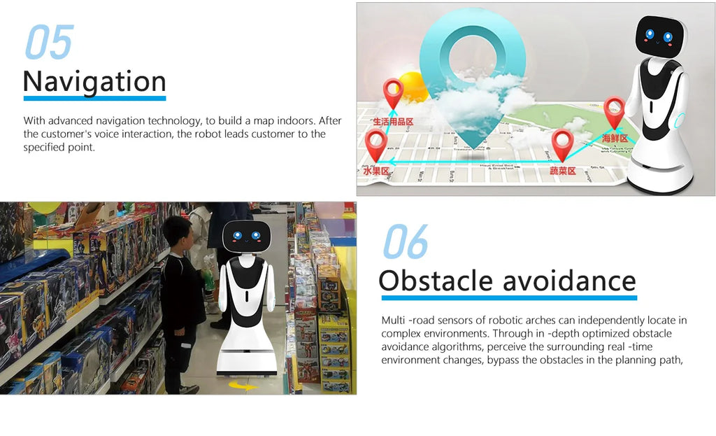 Smart Timo AI Service Robot with ChatGpt Face Recognition Voice Interaction Reception Robot