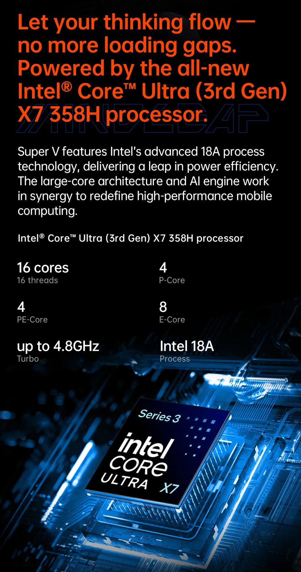 OneXPlayer Super V Intel Core Ultra X7 358H Processor 14” 2.8K AMOLED Tablet Gaming Al Mobile Workstation Laptop Win11 PC 48G 1T